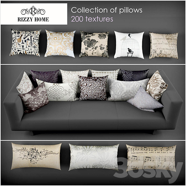 Rizzy Home pillows 3ds Max - thumbnail 1