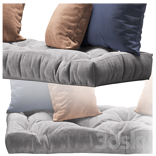 Seat pillow set 3 3DSMax File - thumbnail 4