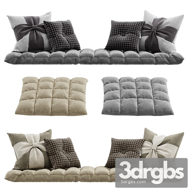 Seat pillow set 4 3dsmax Download - thumbnail 1