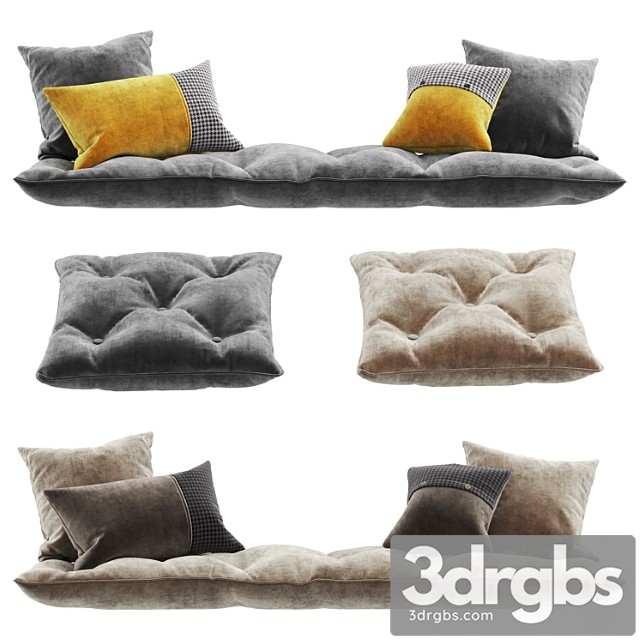 Seat pillow set 6 3dsmax Download - thumbnail 1