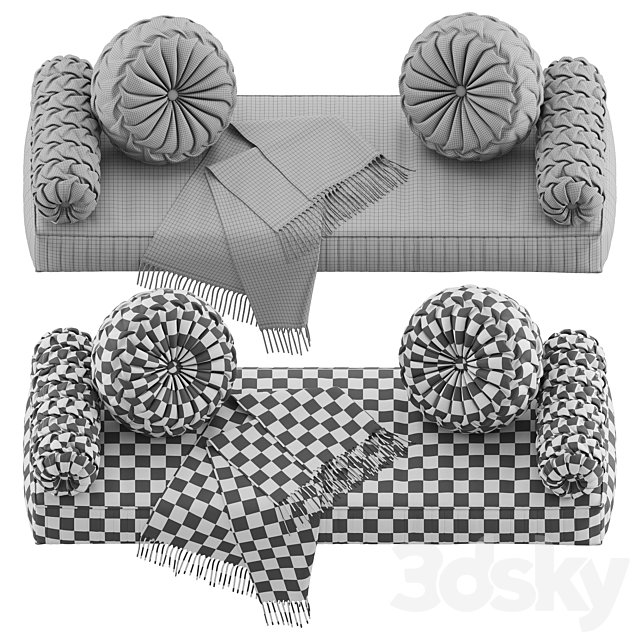 Seat pillow set 9 3DSMax File - thumbnail 5