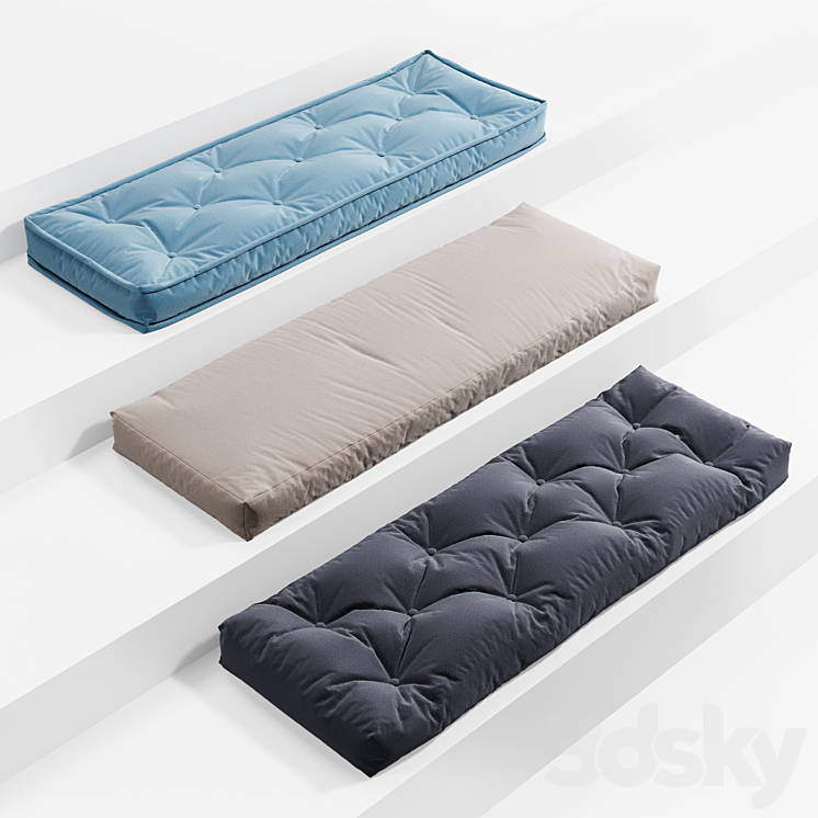 Seat Pillows Set 1 3DS Max - thumbnail 1