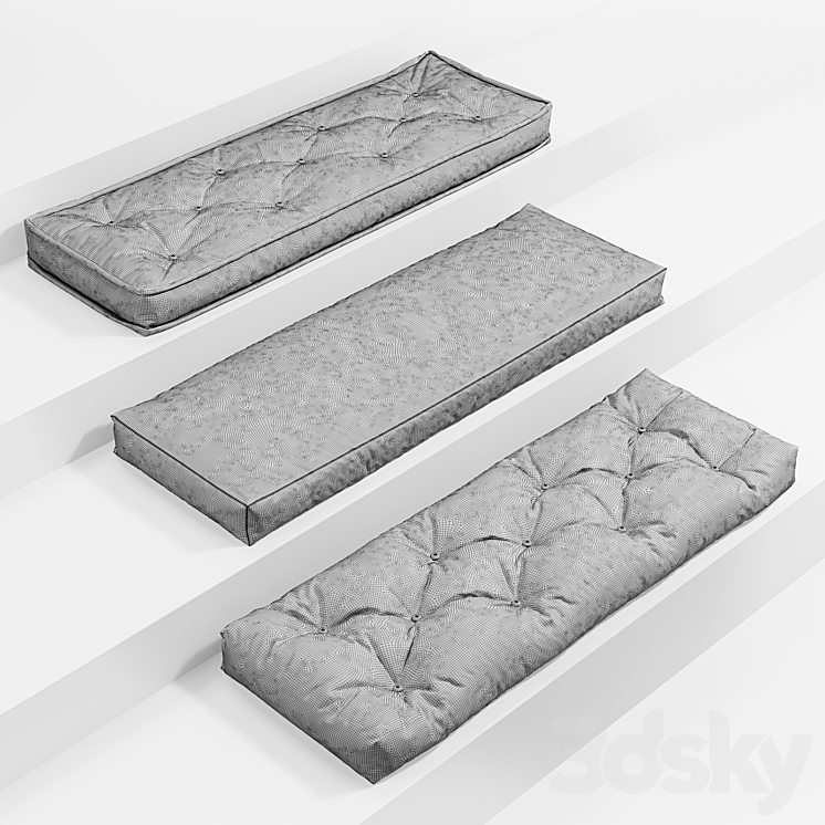 Seat Pillows Set 1 3DS Max - thumbnail 2