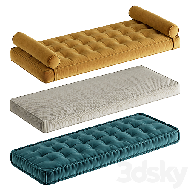 Seat Pillows Set 6 _ Подушки на подоконник 3ds Max - thumbnail 1