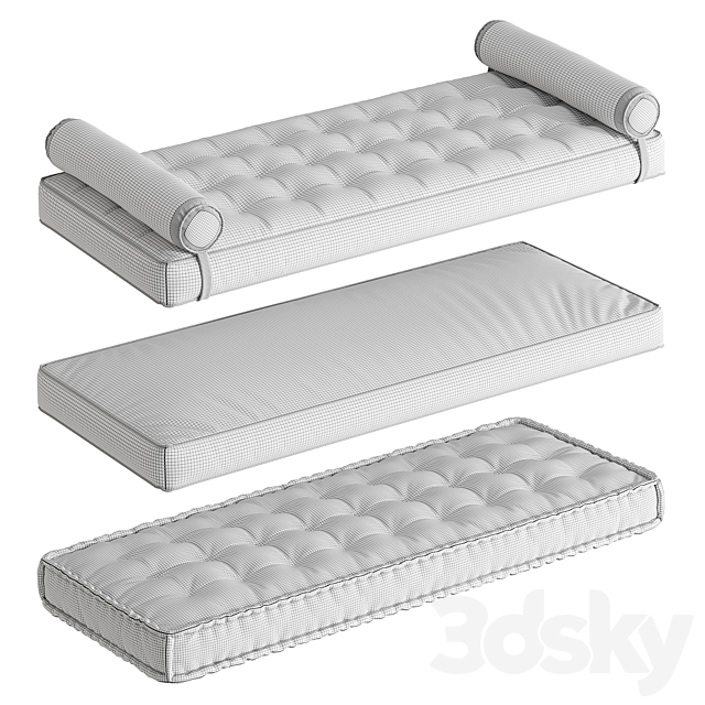 Seat Pillows Set 6 _ Подушки на подоконник 3ds Max - thumbnail 2