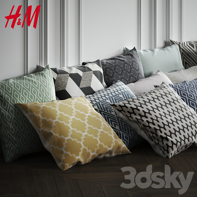 Set H&M Pillow 32 Pack 3DS Max Model - thumbnail 2