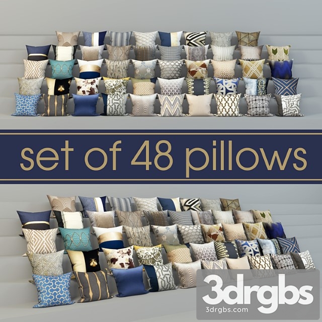 Set of 48 set of 48 semi 3dsmax Download - thumbnail 1