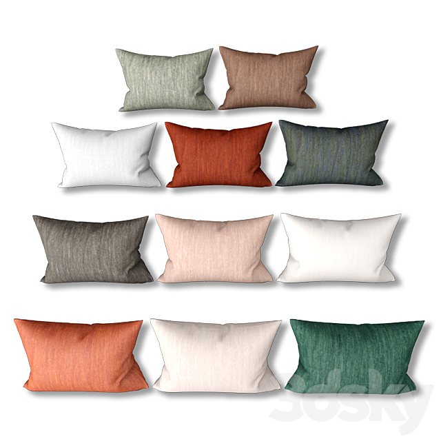 Set of decorative cushions (Set 002). 3ds Max - thumbnail 1