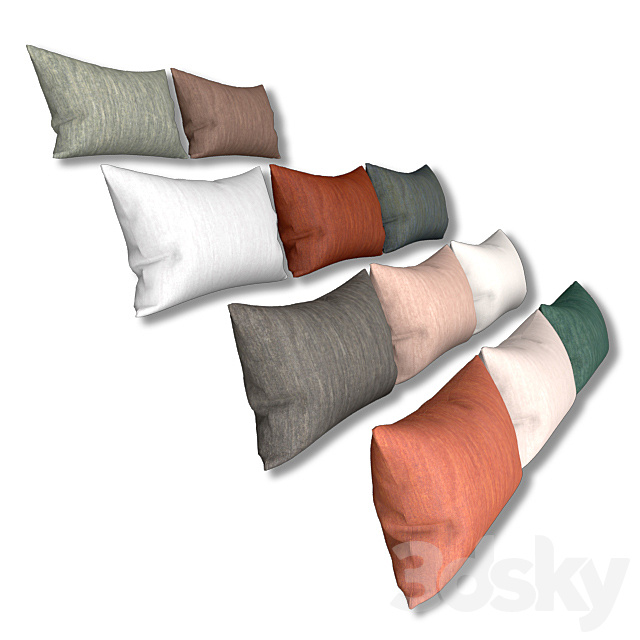 Set of decorative cushions (Set 002). 3ds Max - thumbnail 2