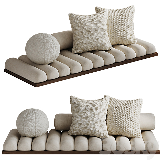 Set of decorative pillows 3ds Max - thumbnail 1