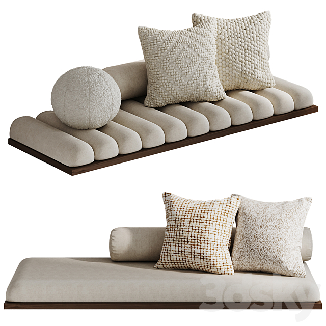 Set of decorative pillows 3ds Max - thumbnail 2