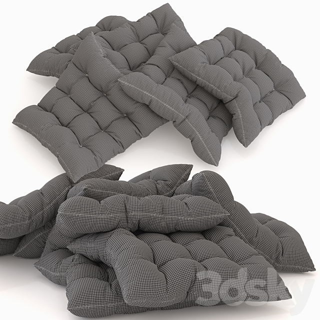 Set of Decorative Pillows 3DSMax File - thumbnail 3