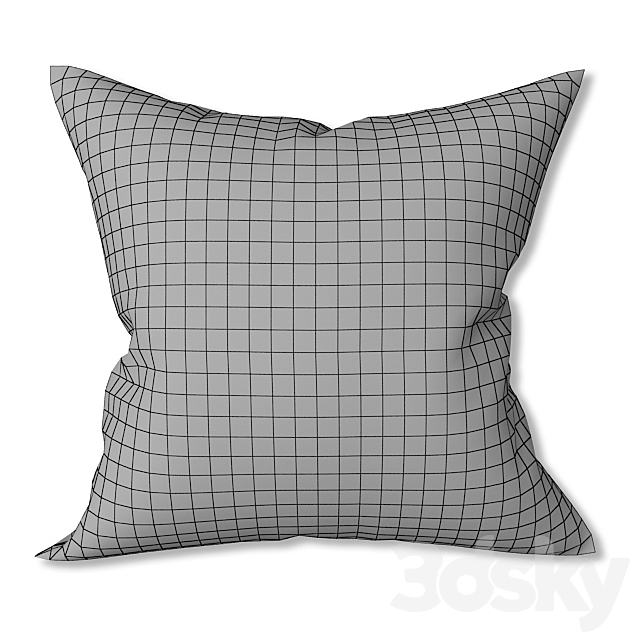 Set of decorative pillows (Set 011). 3DS Max Model - thumbnail 2