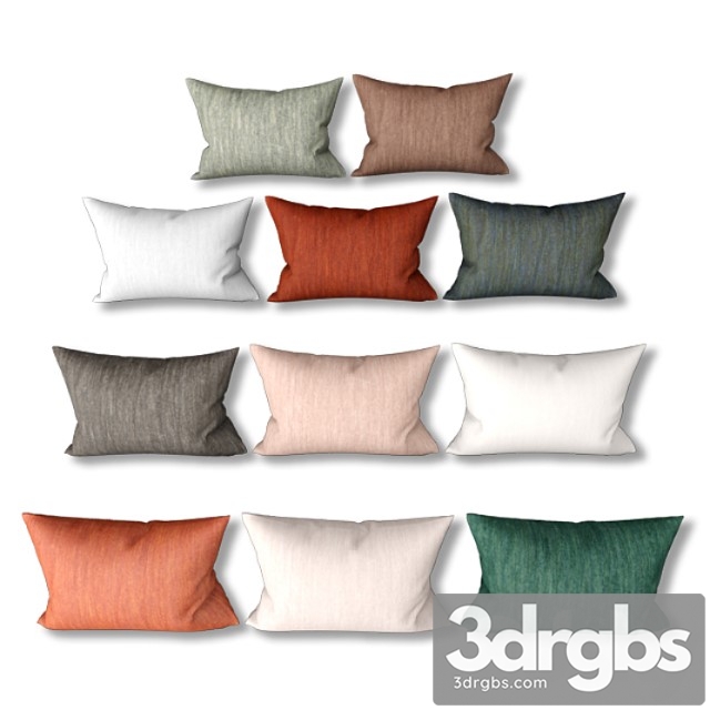 Set of Decorative Sofa Pillows Network 002 3dsmax Download - thumbnail 1