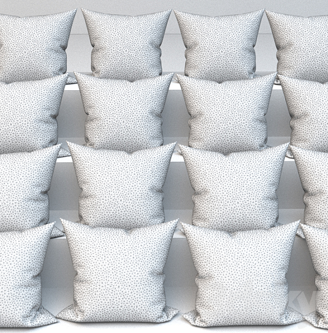 Set of luxury 34 pillows. set of 34 pillows 3DSMax File - thumbnail 2