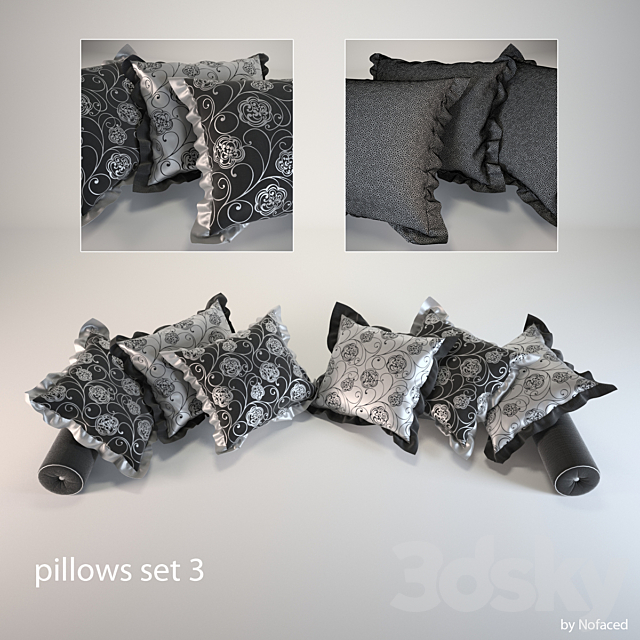 set pillows 3DSMax File - thumbnail 1