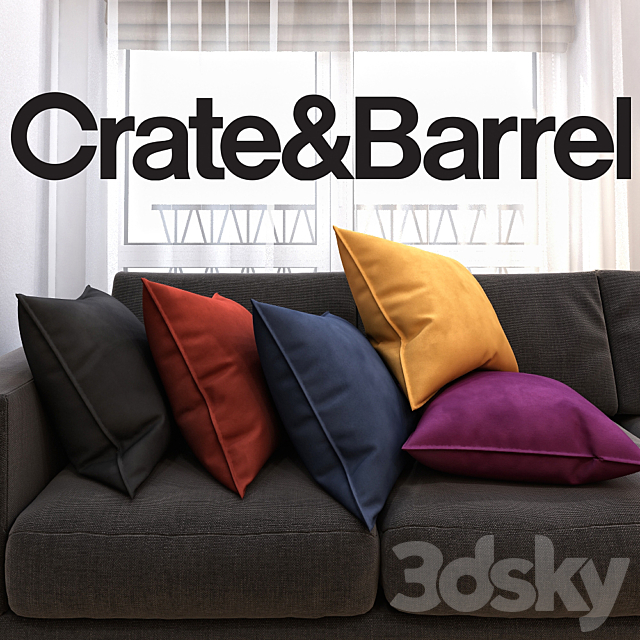 Set pillows “Branner”. Crate & Barrel 3DSMax File - thumbnail 3