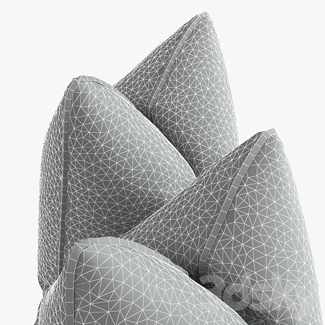 Silk pillows with stripes 3DSMax File - thumbnail 3