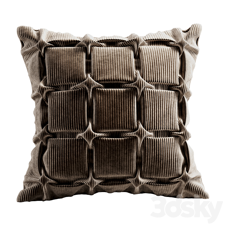 Smocking pillow set 3DS Max Model - thumbnail 2