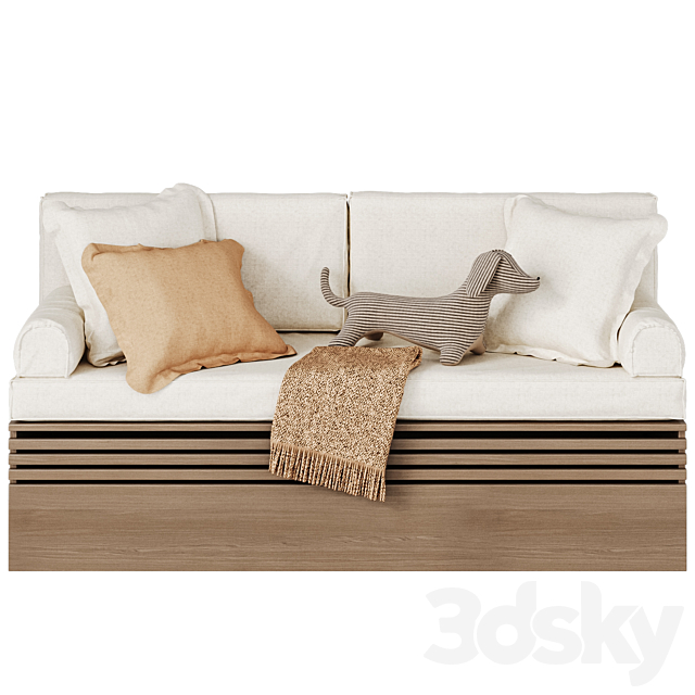 Soft seat for window sill in childrens room \\ Pillows 3ds Max - thumbnail 2