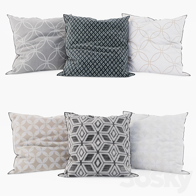 Thibaut – Decorative Pillows set 3 3ds Max - thumbnail 1