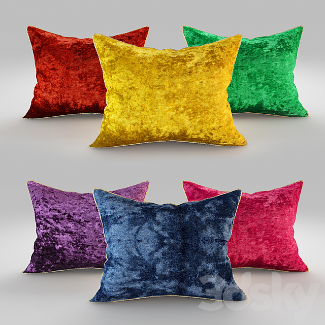 VELVET PILLOWS 3ds Max - thumbnail 1