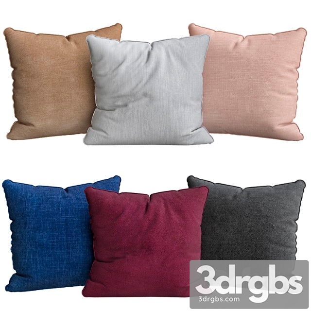 Washed velvet pillow covers 3dsmax Download - thumbnail 1