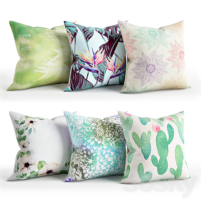 Wayfair Pillow Set 009 3DSMax File - thumbnail 1