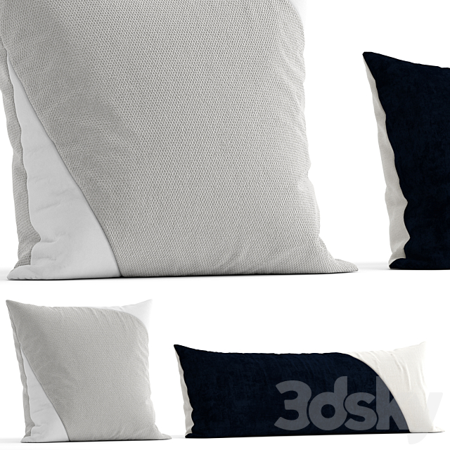 Westelm pillow 3 3DS Max Model - thumbnail 2