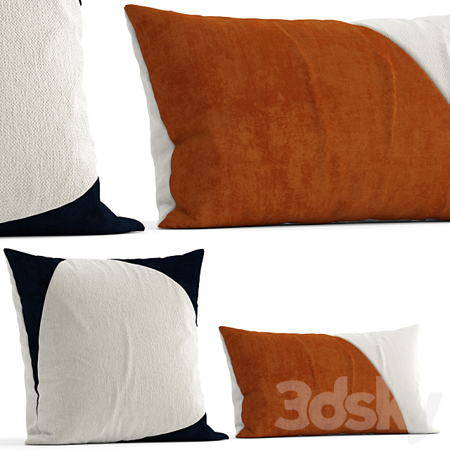 Westelm pillow 3 3DS Max Model - thumbnail 3