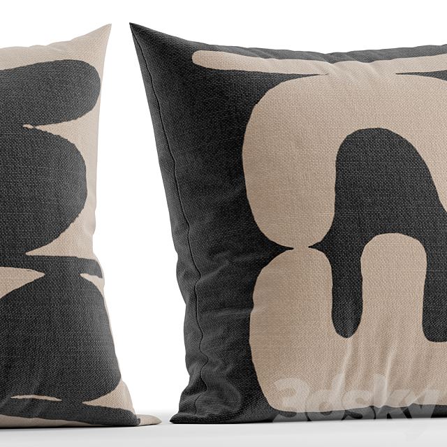 Westelm pillow 5 3ds Max - thumbnail 3