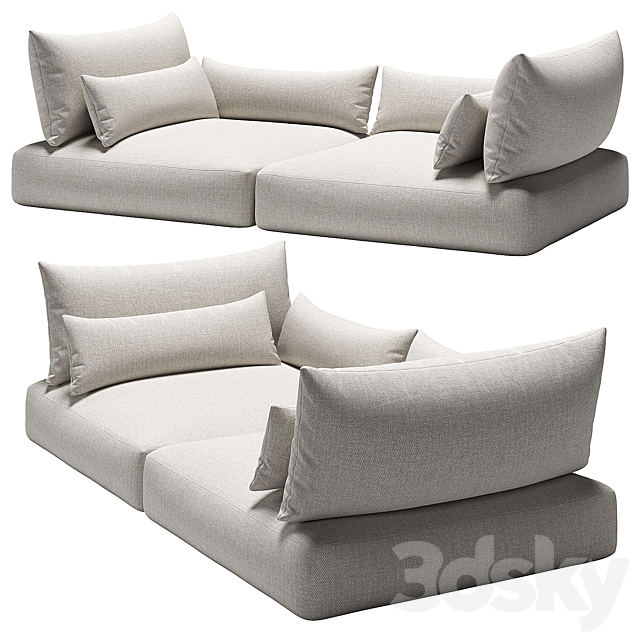 Window Seat Cushion Set 3 3DS Max Model - thumbnail 2