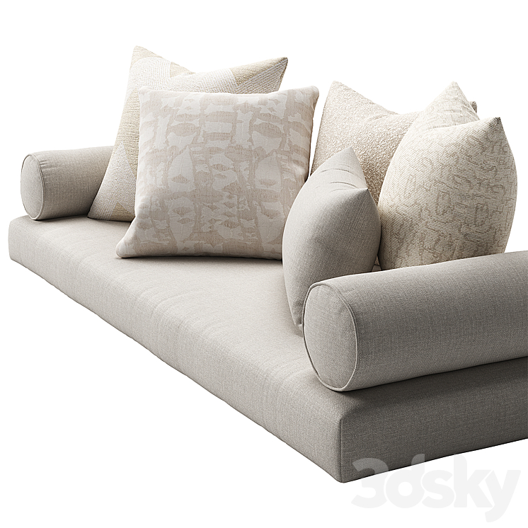 Window Seat Cushion Set 3DS Max Model - thumbnail 2