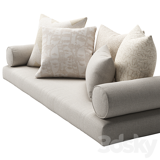 Window Seat Cushion Set 3DS Max Model - thumbnail 2