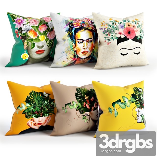 Women Pillow Set 001 Society6 3dsmax Download - thumbnail 1