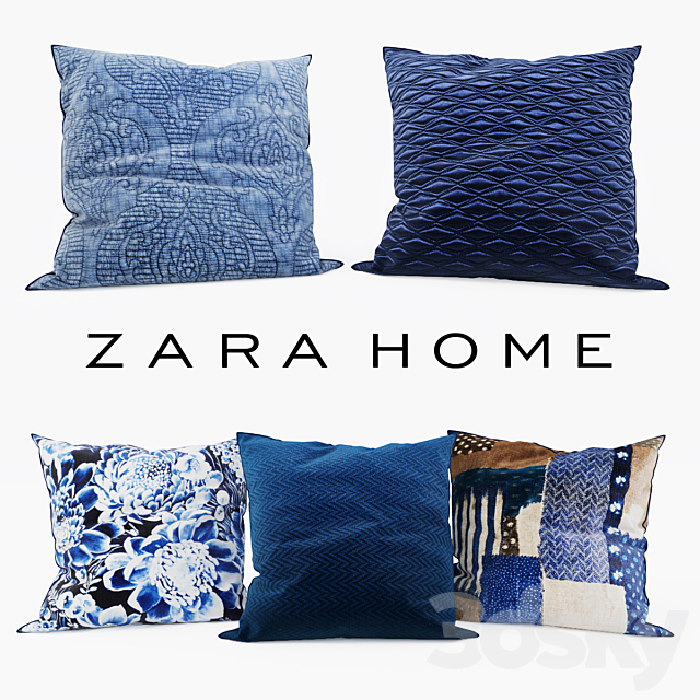 Zara Home – Decorative Pillows set 1 3DSMax File - thumbnail 1