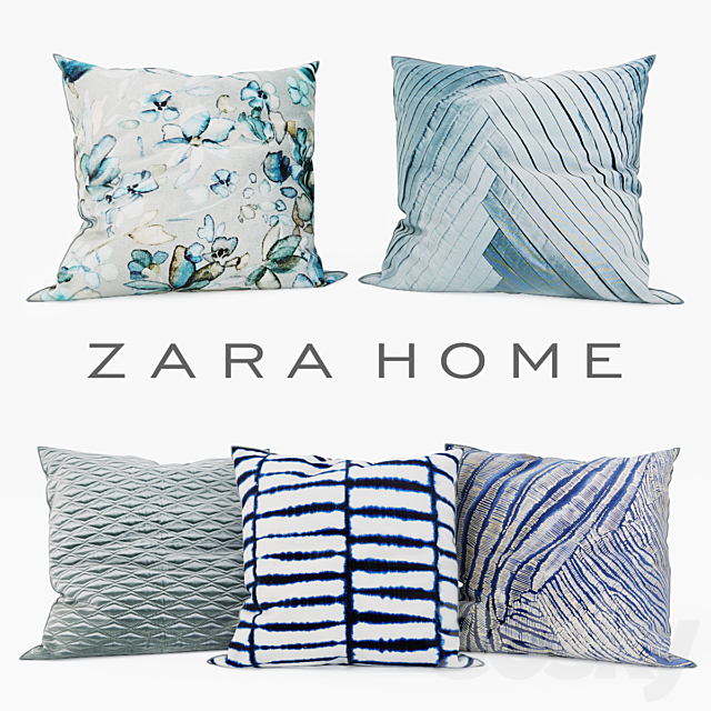 Zara Home – Decorative Pillows set 10 3DSMax File - thumbnail 1