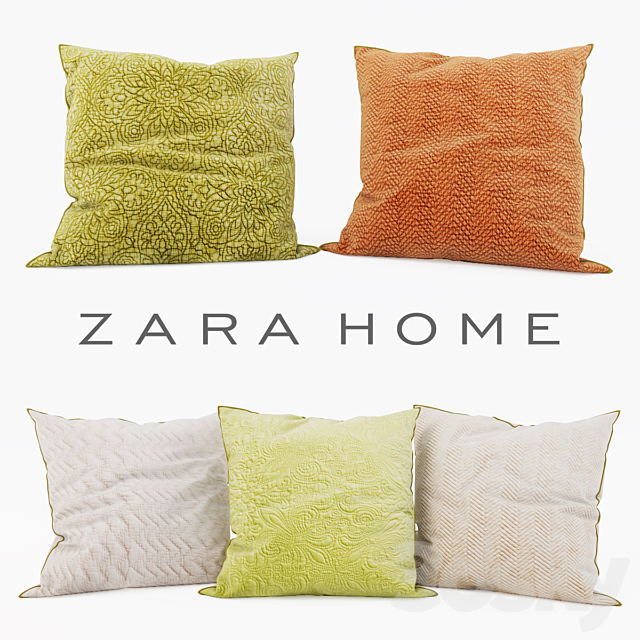 Zara Home – Decorative Pillows set 13 3ds Max - thumbnail 1