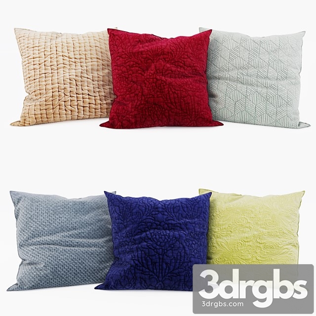 Zara Home Decorative Pillows Set 22 3dsmax Download - thumbnail 1