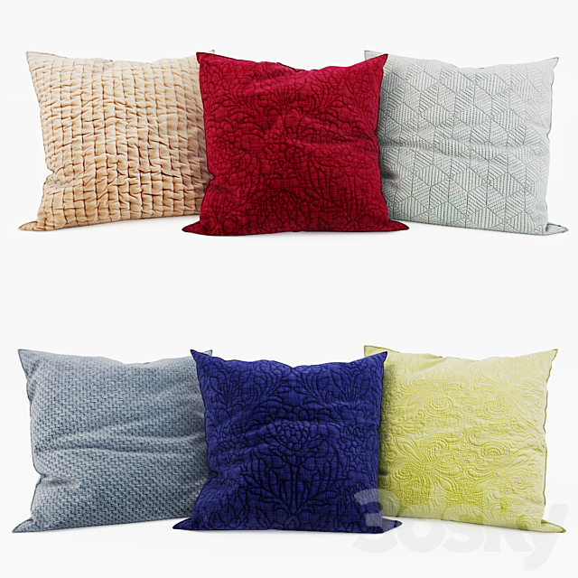 Zara Home – Decorative Pillows set 22 3DSMax File - thumbnail 1