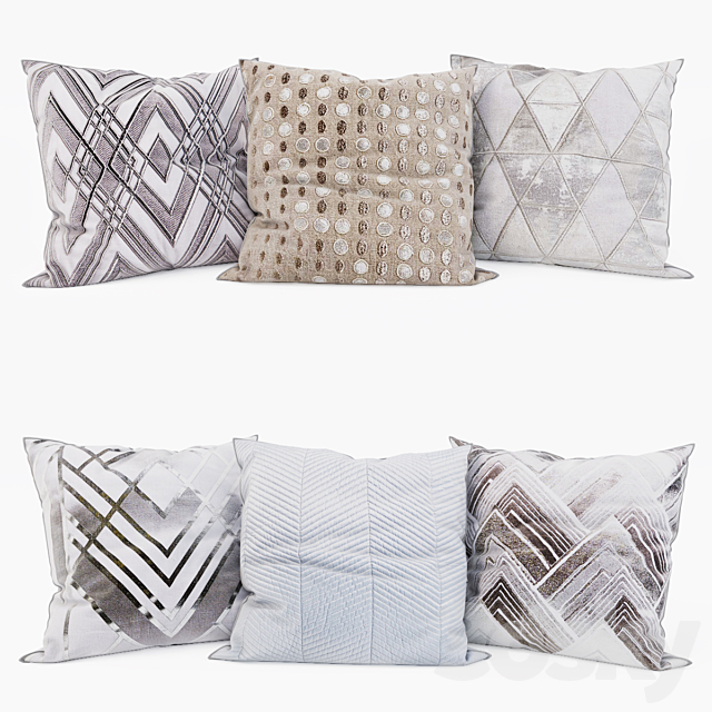 Zara Home – Decorative Pillows set 23 3DSMax File - thumbnail 1