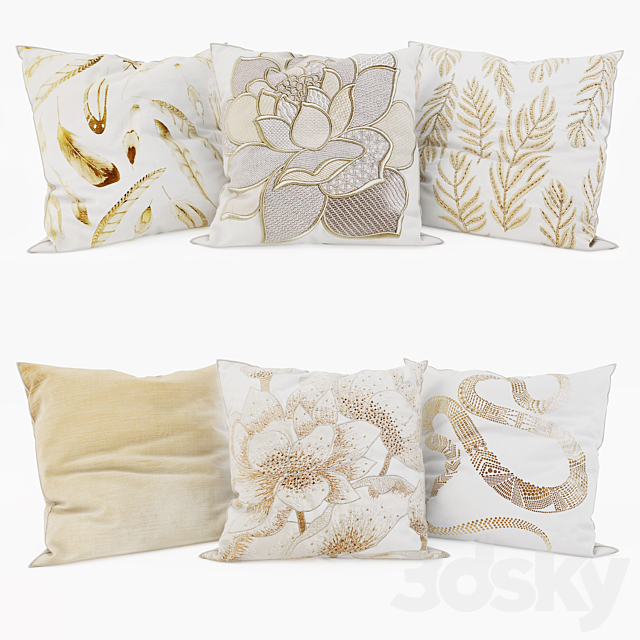 Zara Home – Decorative Pillows set 25 3ds Max - thumbnail 1