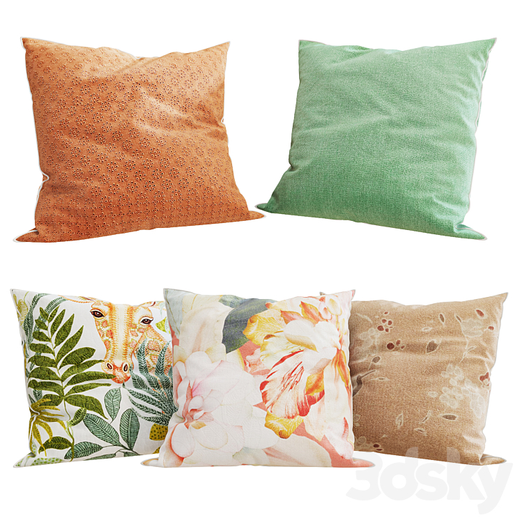 Zara Home – Decorative Pillows set 61 3DS Max - thumbnail 1