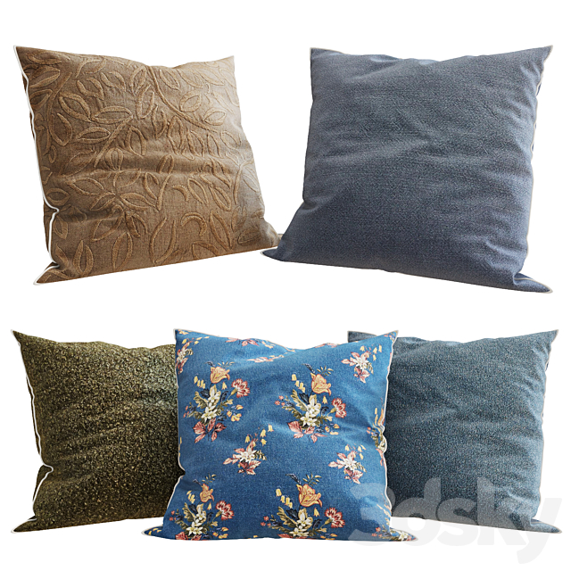 Zara Home – Decorative Pillows set 68 3DSMax File - thumbnail 1