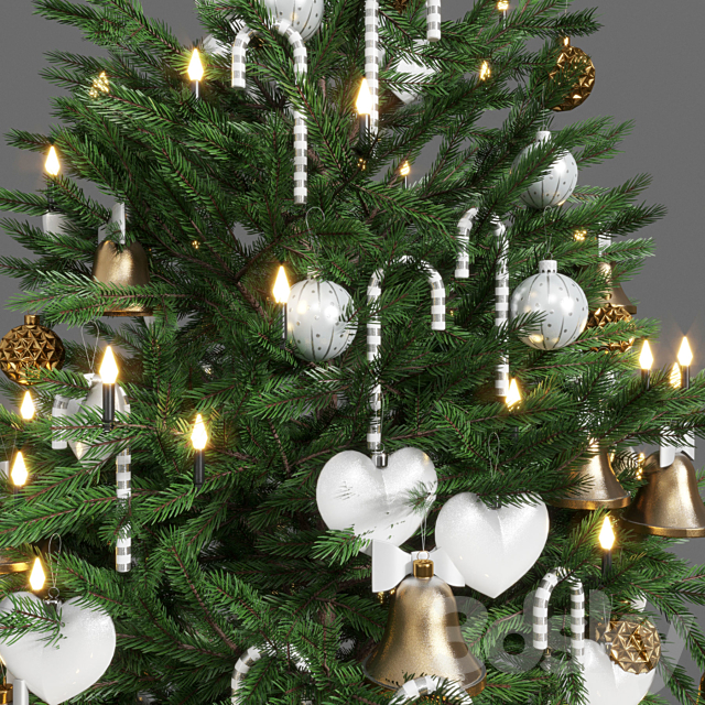 Christmas tree 3DS Max Model - thumbnail 2