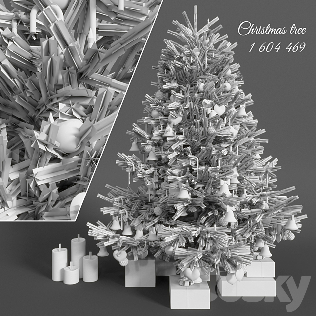 Christmas tree 3DS Max Model - thumbnail 3