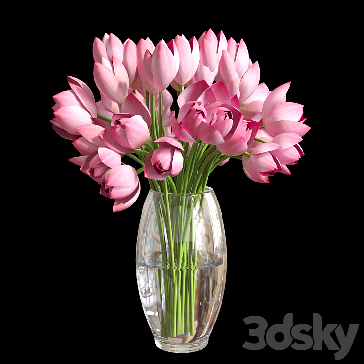 Lotus vase # 4 3DS Max - thumbnail 1