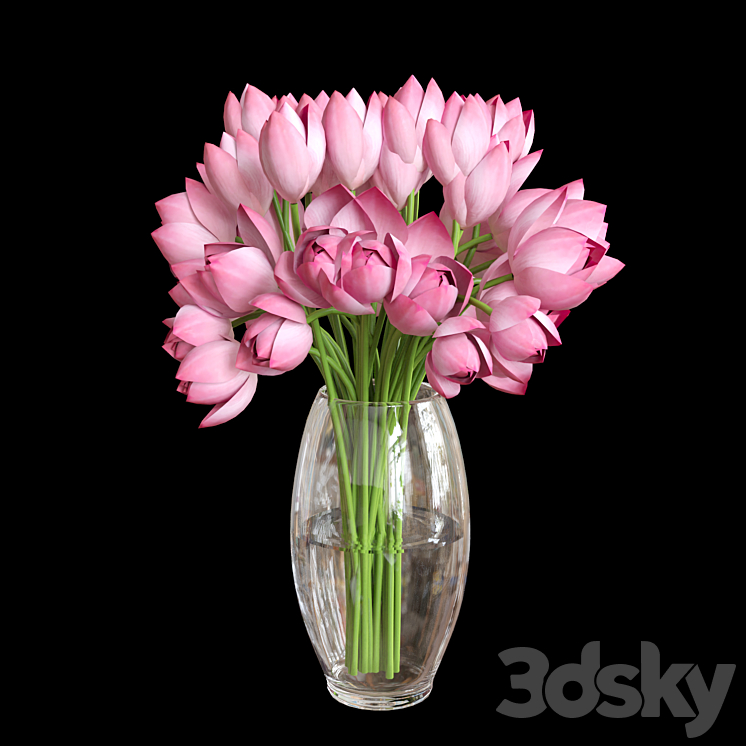 Lotus vase # 4 3DS Max - thumbnail 2