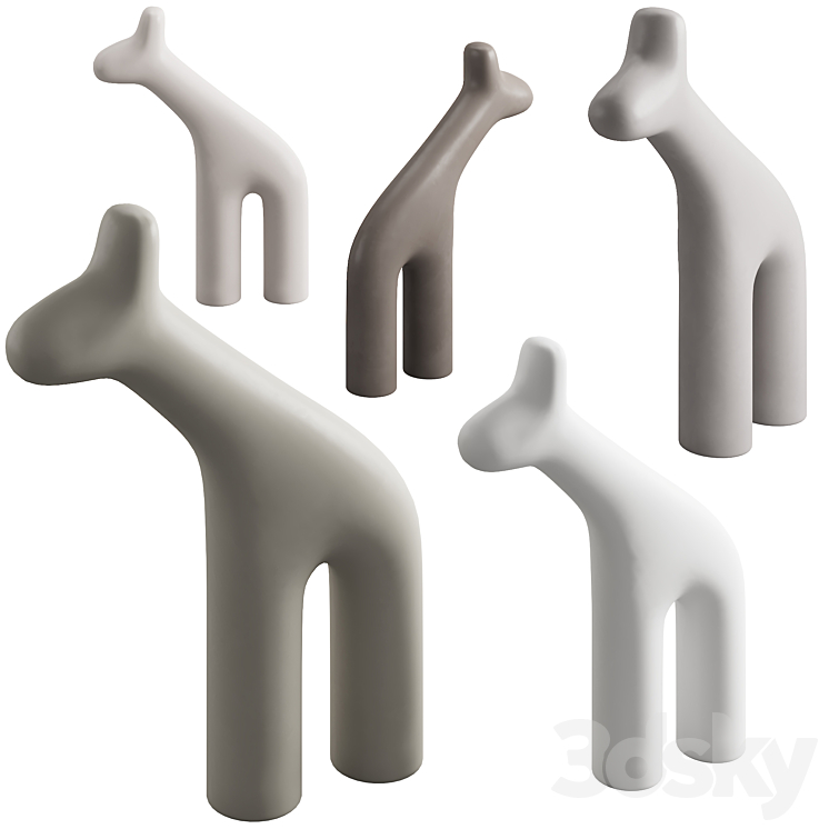 099 Plust RAFFA Polyethylene sculptures 3DS Max Model - thumbnail 1