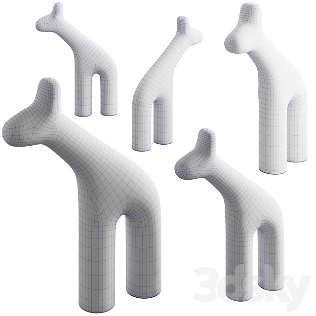 099 Plust RAFFA Polyethylene sculptures 3DSMax File - thumbnail 3